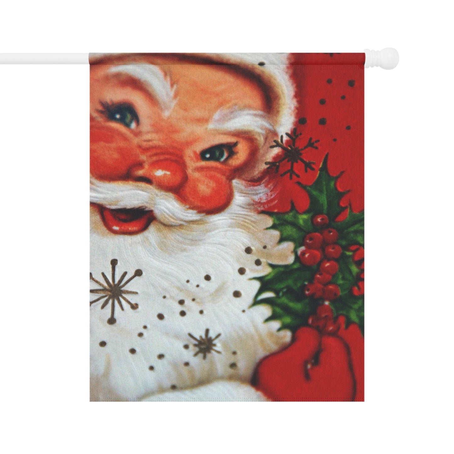 Fun Retro Santa Christmas Garden Flag or House Banner