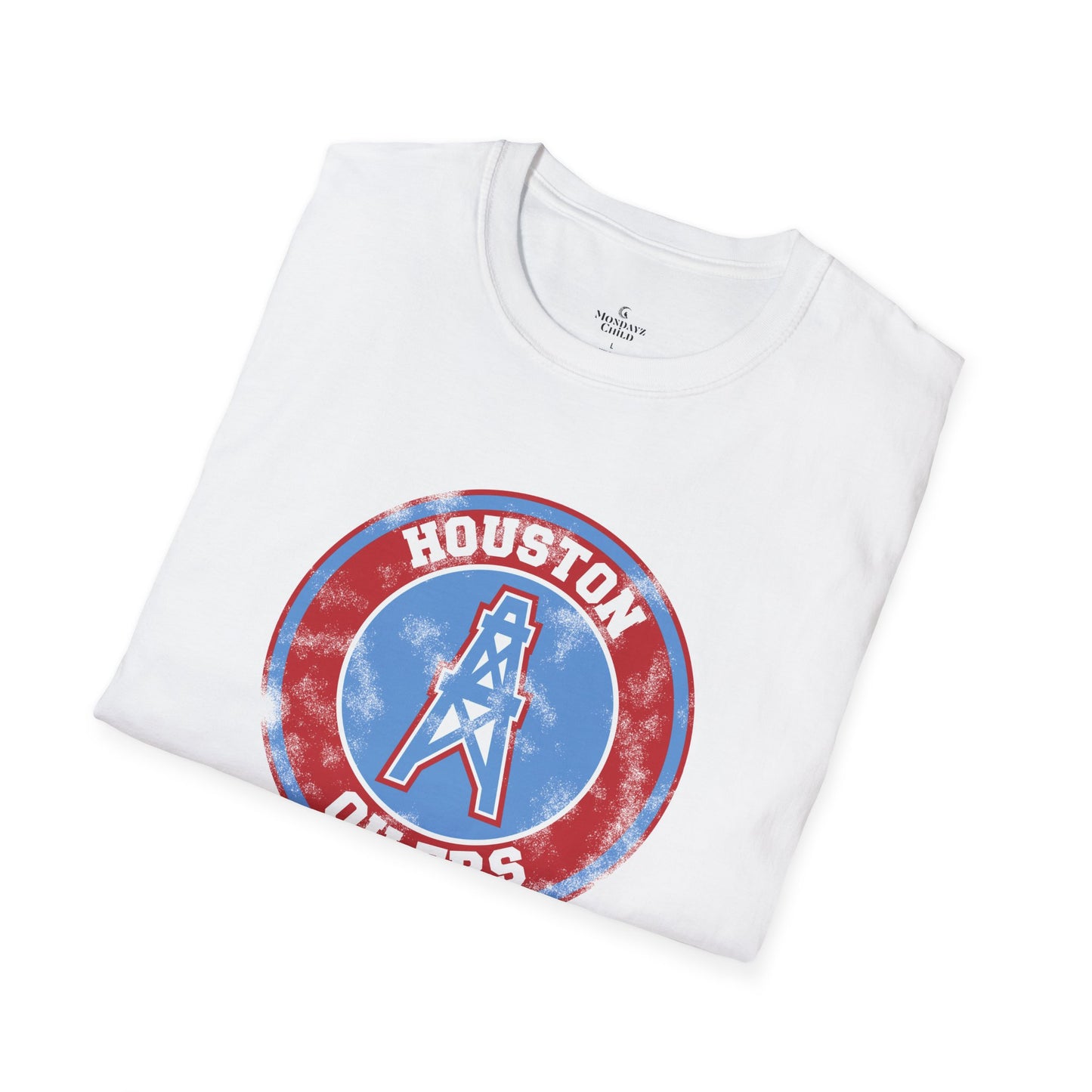 Houston Oilers Distressed Emblem Unisex Tee