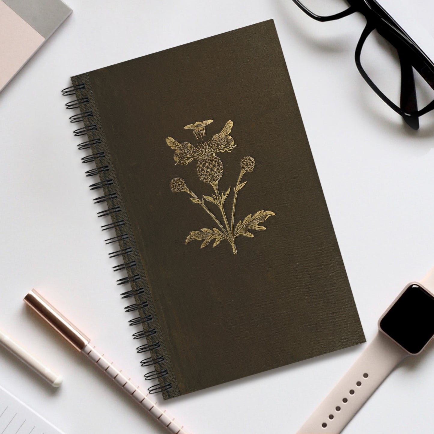 Scottish Thistle Spiral Journal | Blank, Lined, Dot Grid, Task