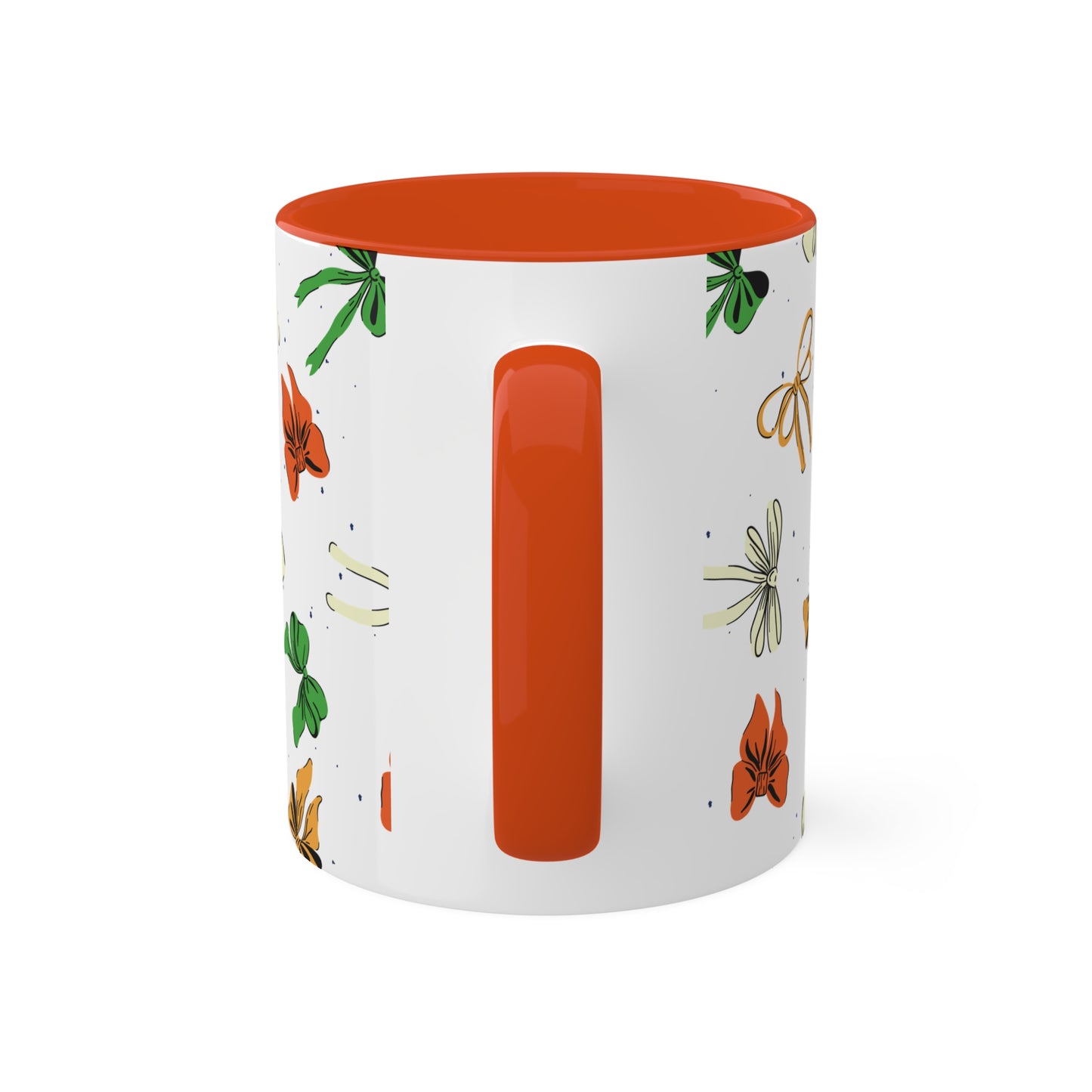 Coquette Bows #2 - 11 oz Mug, Green or Orange Interior