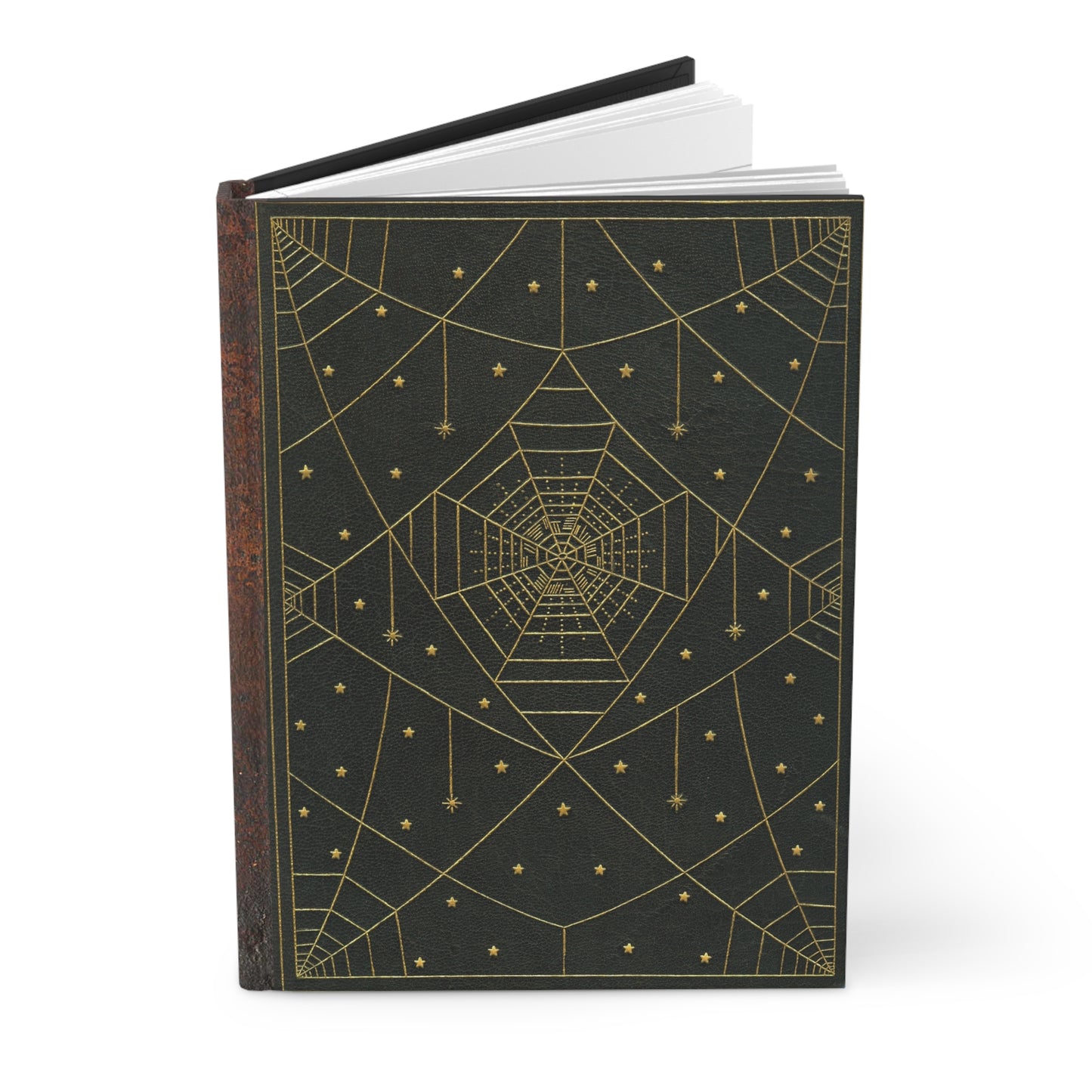 Gold Spiderwebs Hardcover Lined Journal