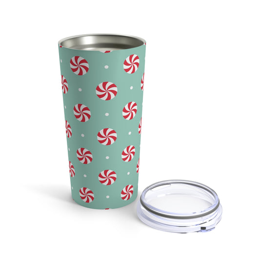 Holiday Tumbler, 20oz - Peppermint Swirl Candies