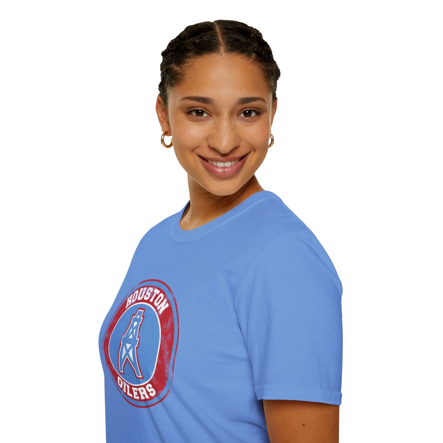 Houston Oilers Distressed Emblem Unisex T-Shirt | Up to 5X