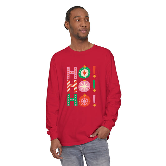 Candy Christmas “Ho! Ho! Ho!” Unisex Long Sleeve Tee