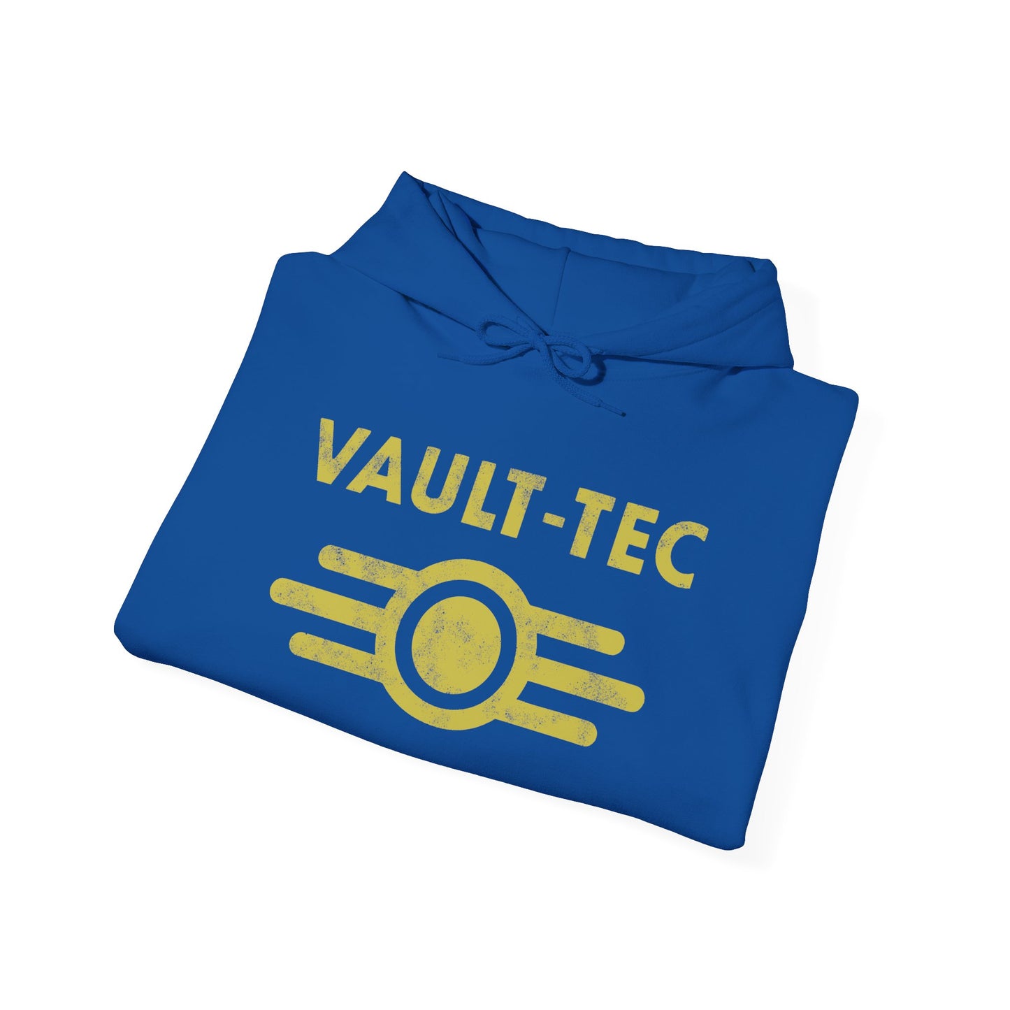 Fallout Distressed Vault-Tec Royal Blue Unisex Hoodie | up to Plus Size 5X