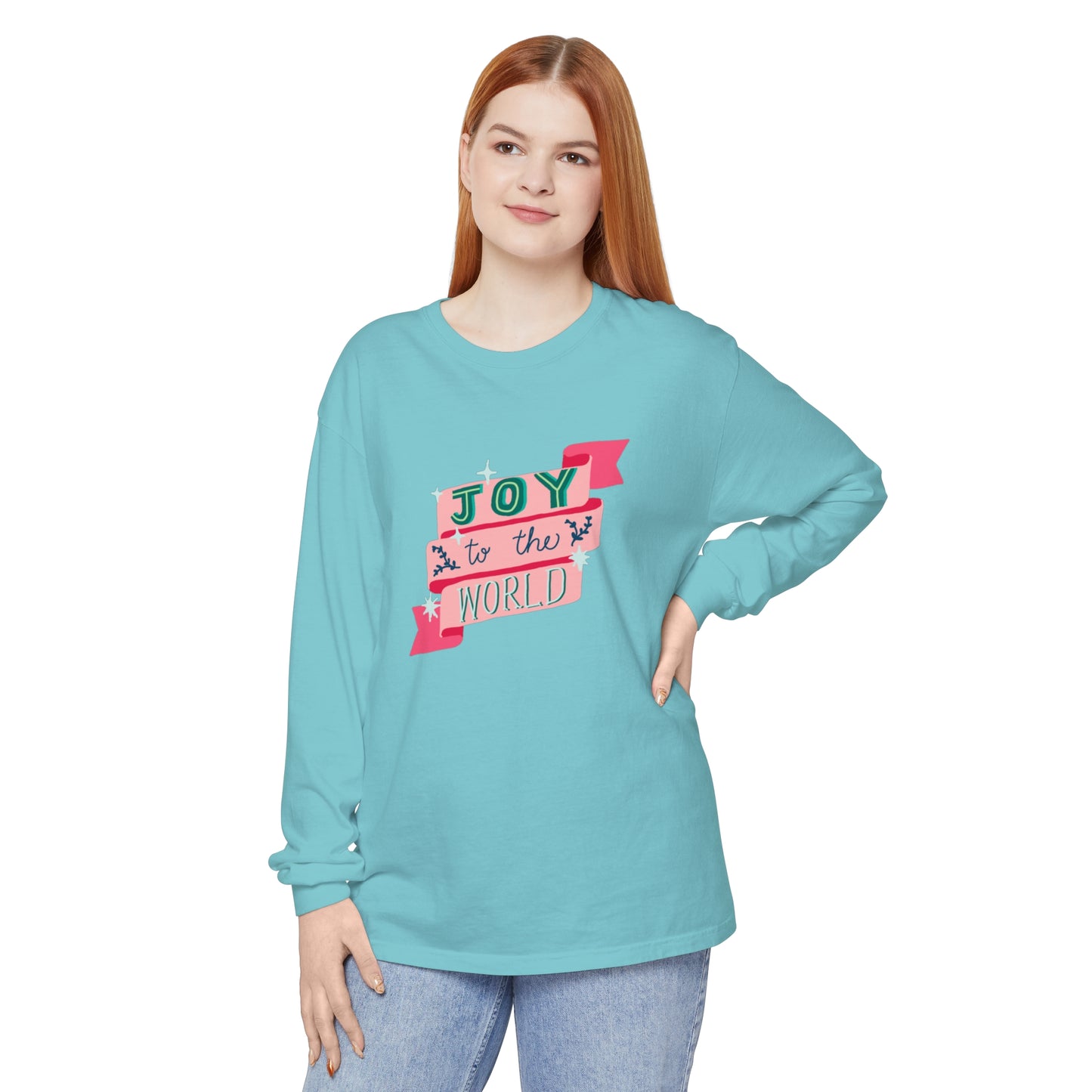 Candy Christmas “Joy to the World” Unisex Long Sleeve Tee