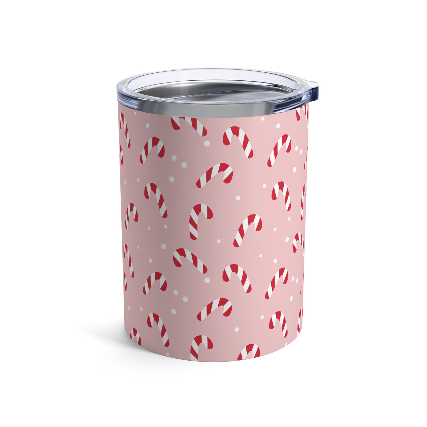 Rocks Tumbler, 10 oz - Peppermint Pink Candy Canes