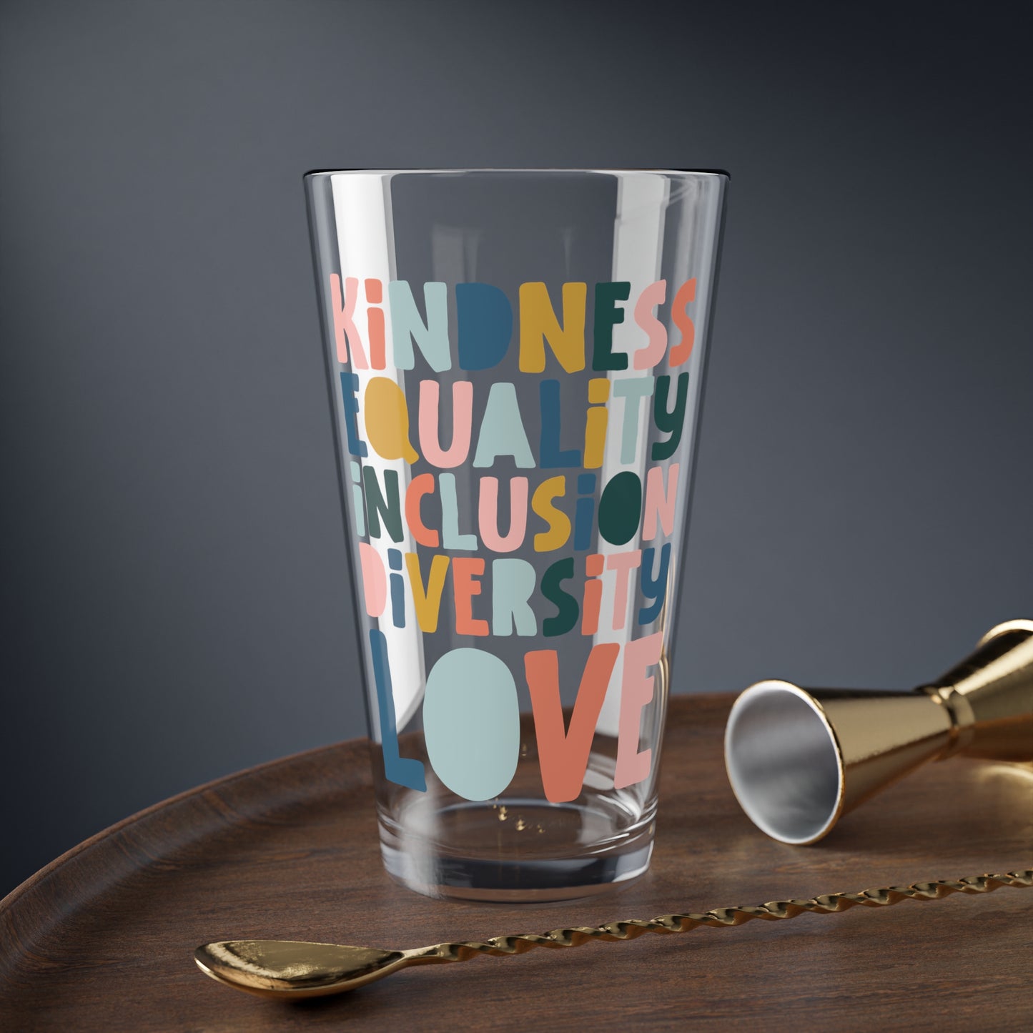 Pint Glass - Kindness, Equality, Diversity