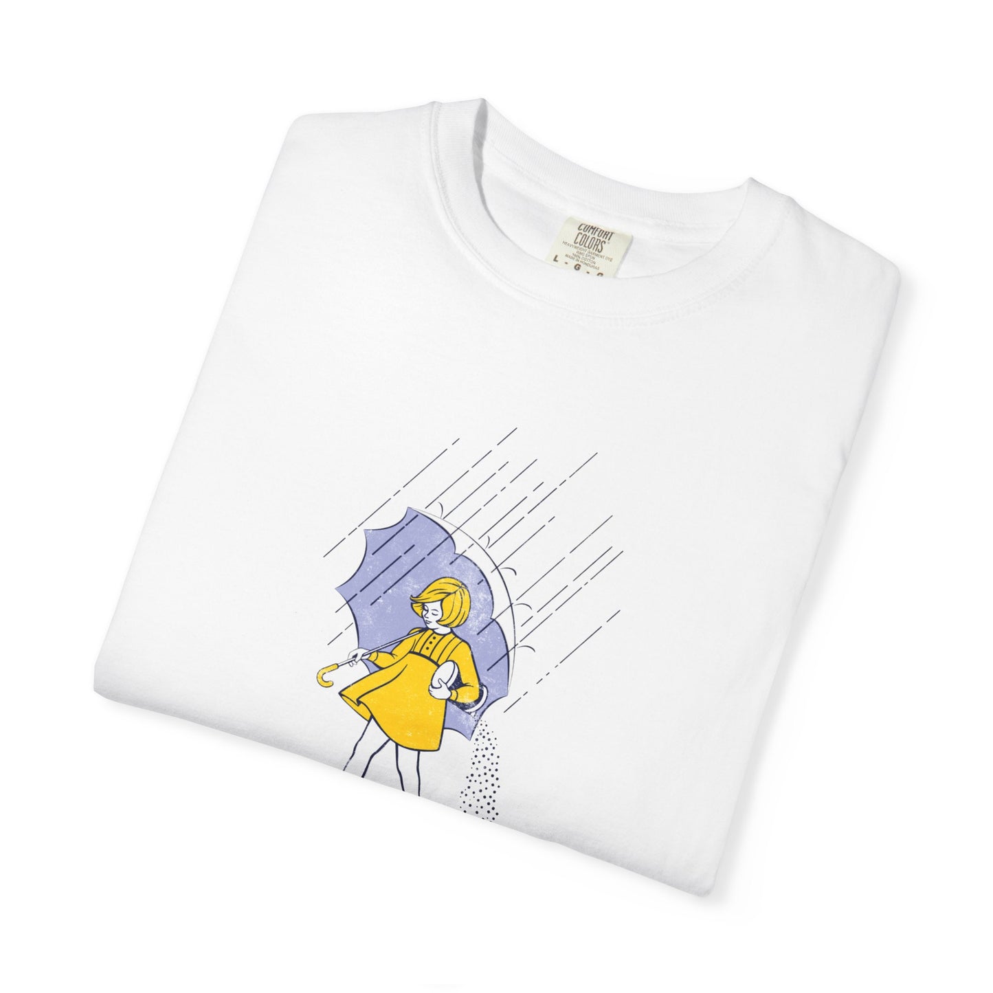 Salty Rain Girl T-Shirt — Funny Retro Illustration Tee
