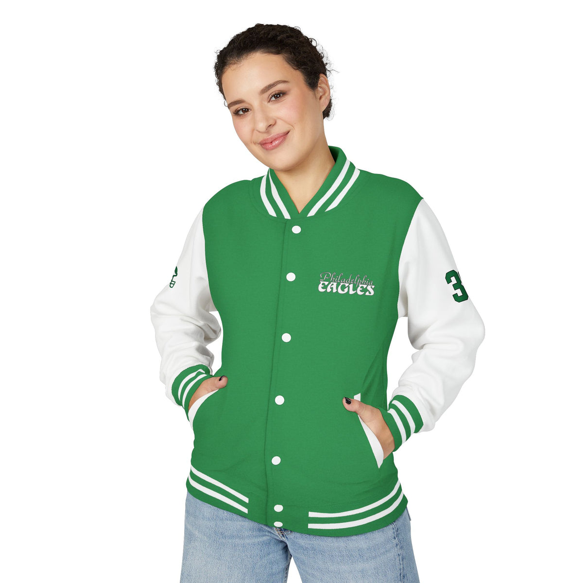 Eagles Green Varsity Letterman Jacket