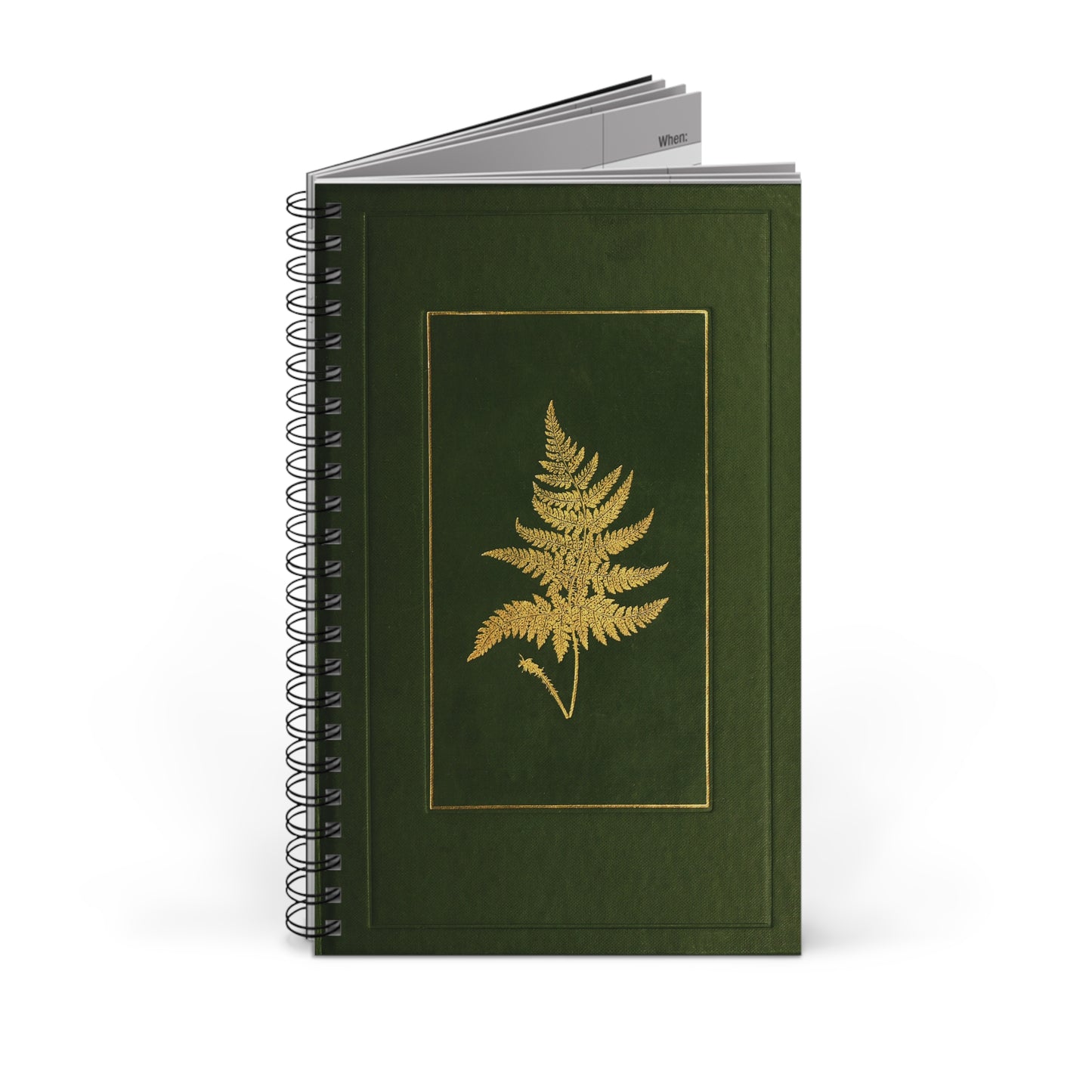 Woodland Fern Spiral Journal | Blank, Dot Grid, Lined, Task