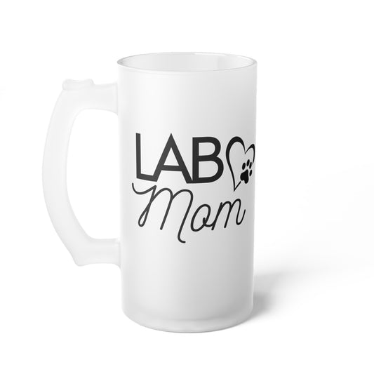 LAB MOM 16oz Frosted Glass Beer Mug