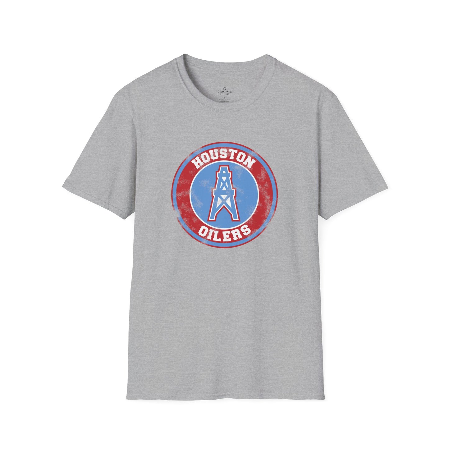 Houston Oilers Distressed Emblem Unisex Tee