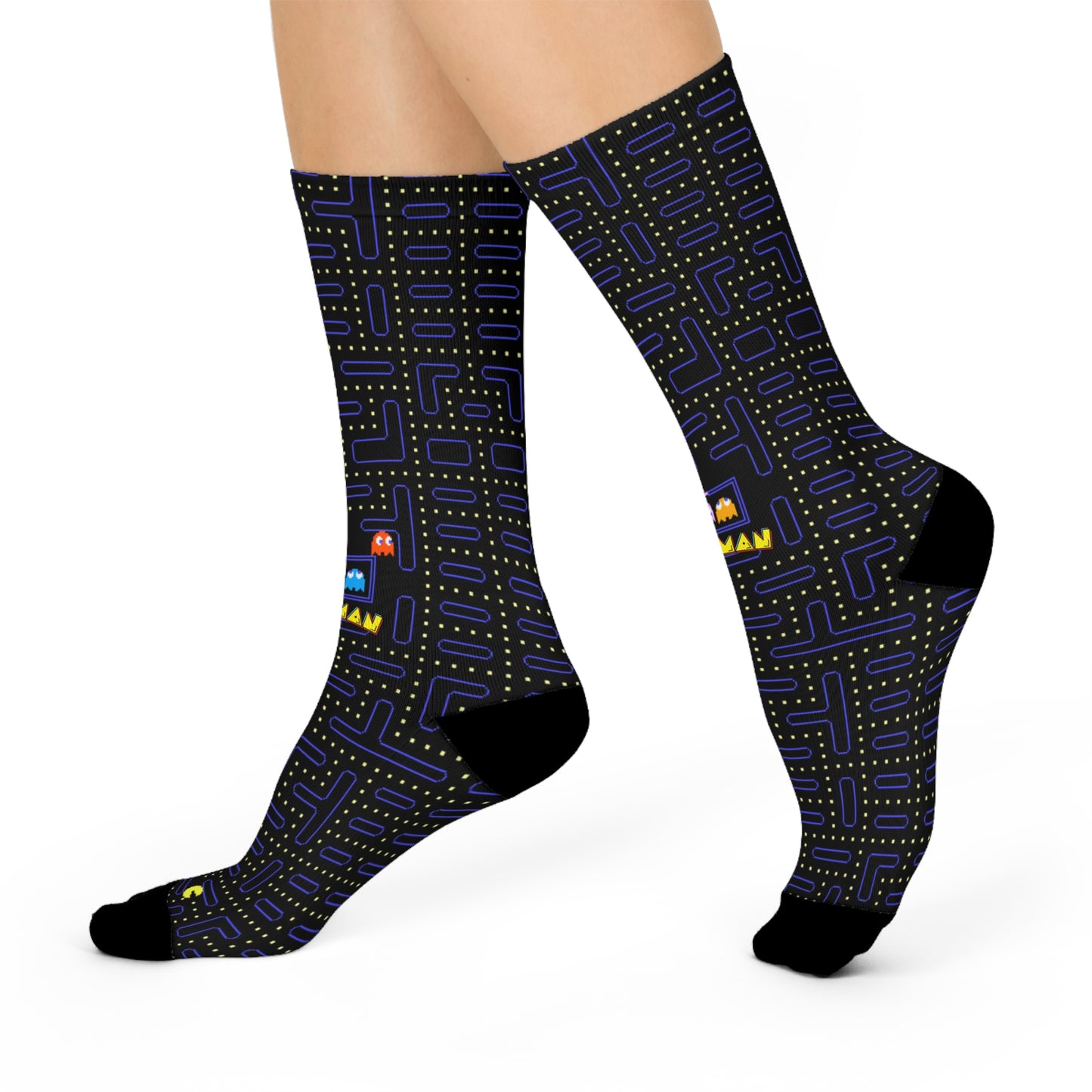 Pac-Man Inspired Cushioned Crew Socks