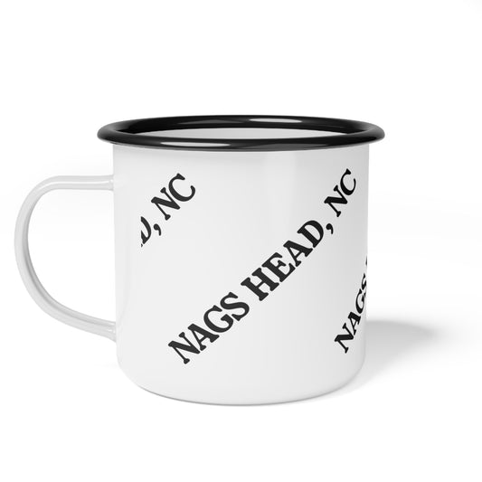 Retro Styled Nags Head, NC Enamel Camp Cup