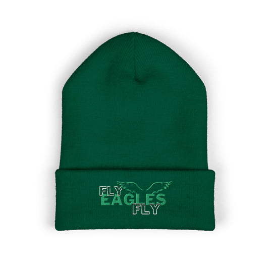 Cuffed Beanie - Eagles Embroidered ‘Fly Eagles Fly’