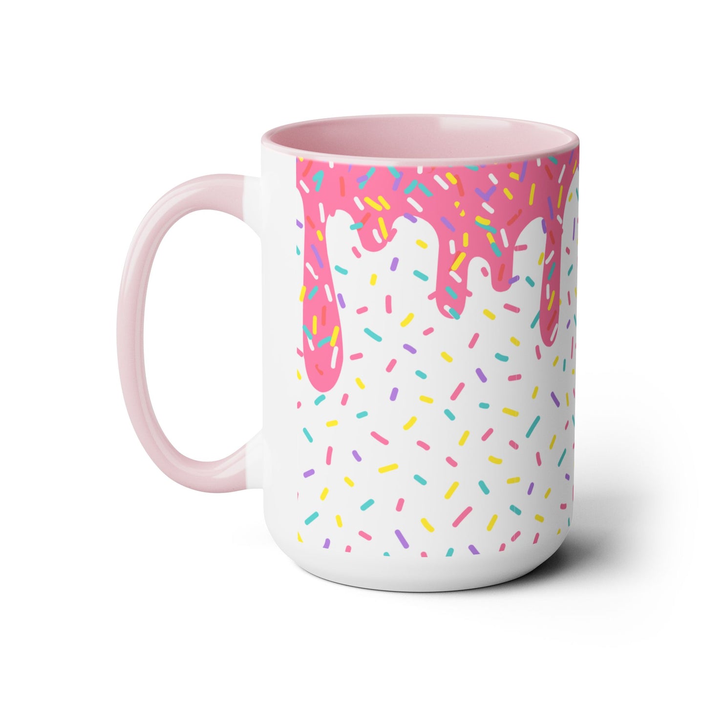 Rainbow Sprinkles Two-Tone Mug | Pink, Light Blue