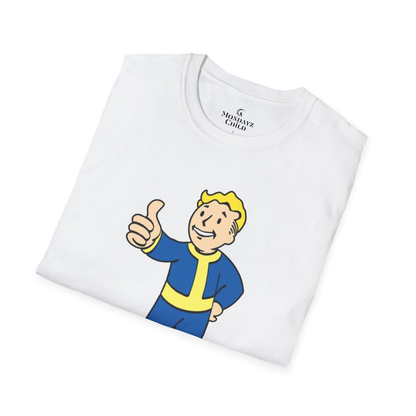 Fallout Vault Boy White Unisex T-Shirt - up to 5X