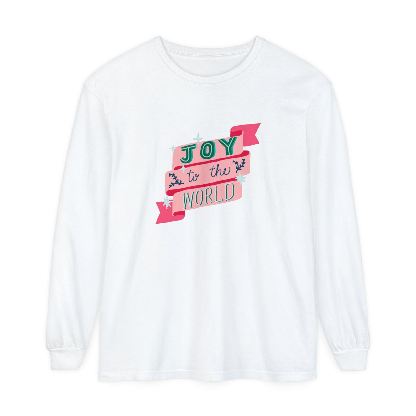 Candy Christmas “Joy to the World” Unisex Long Sleeve Tee