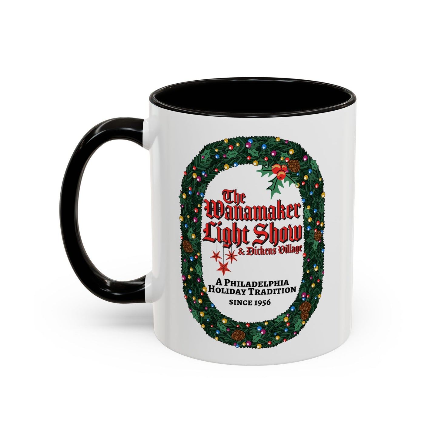 'The Wanamaker Light Show' Holiday Wreath Mug - 11oz/15oz