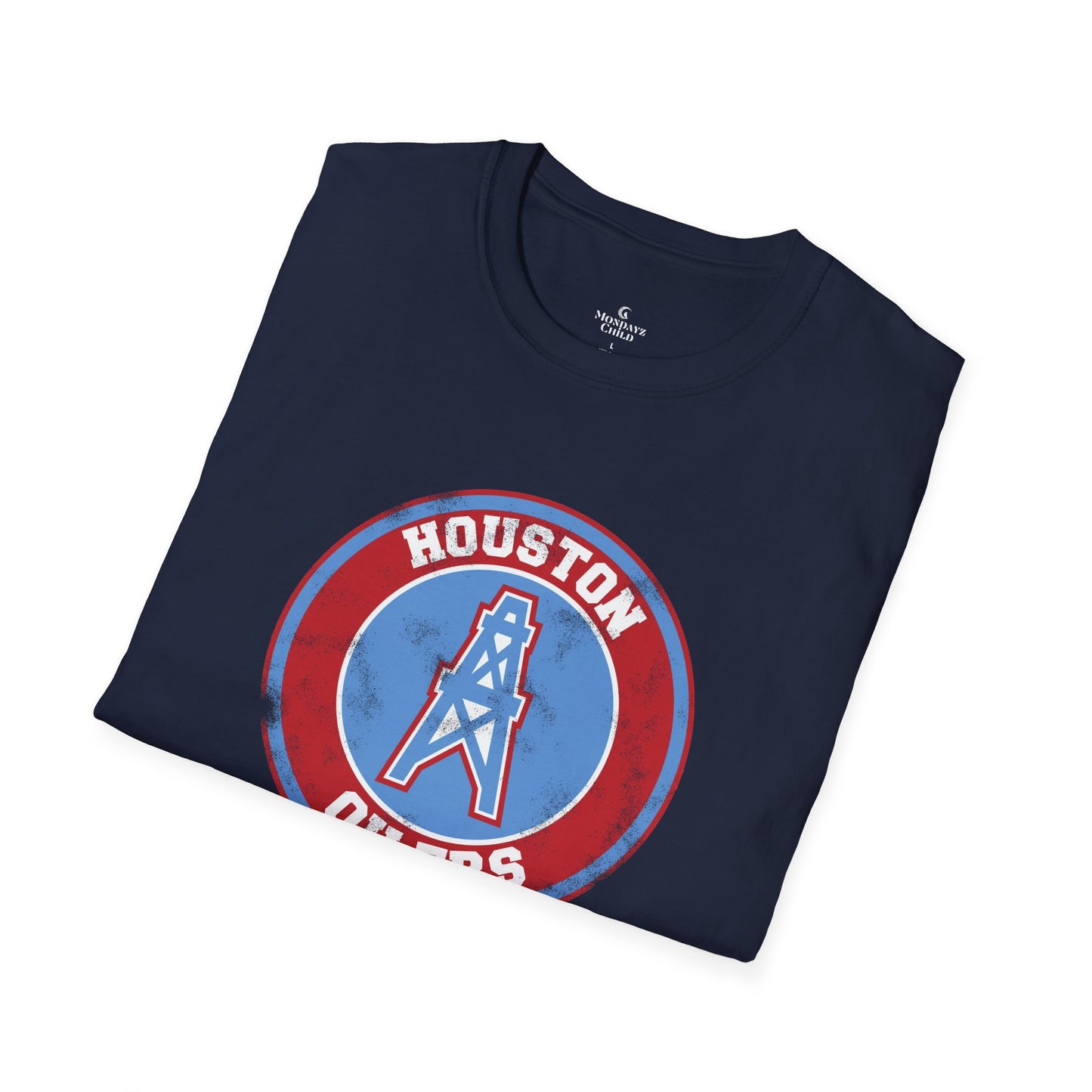 Houston Oilers Distressed Emblem Unisex Tee