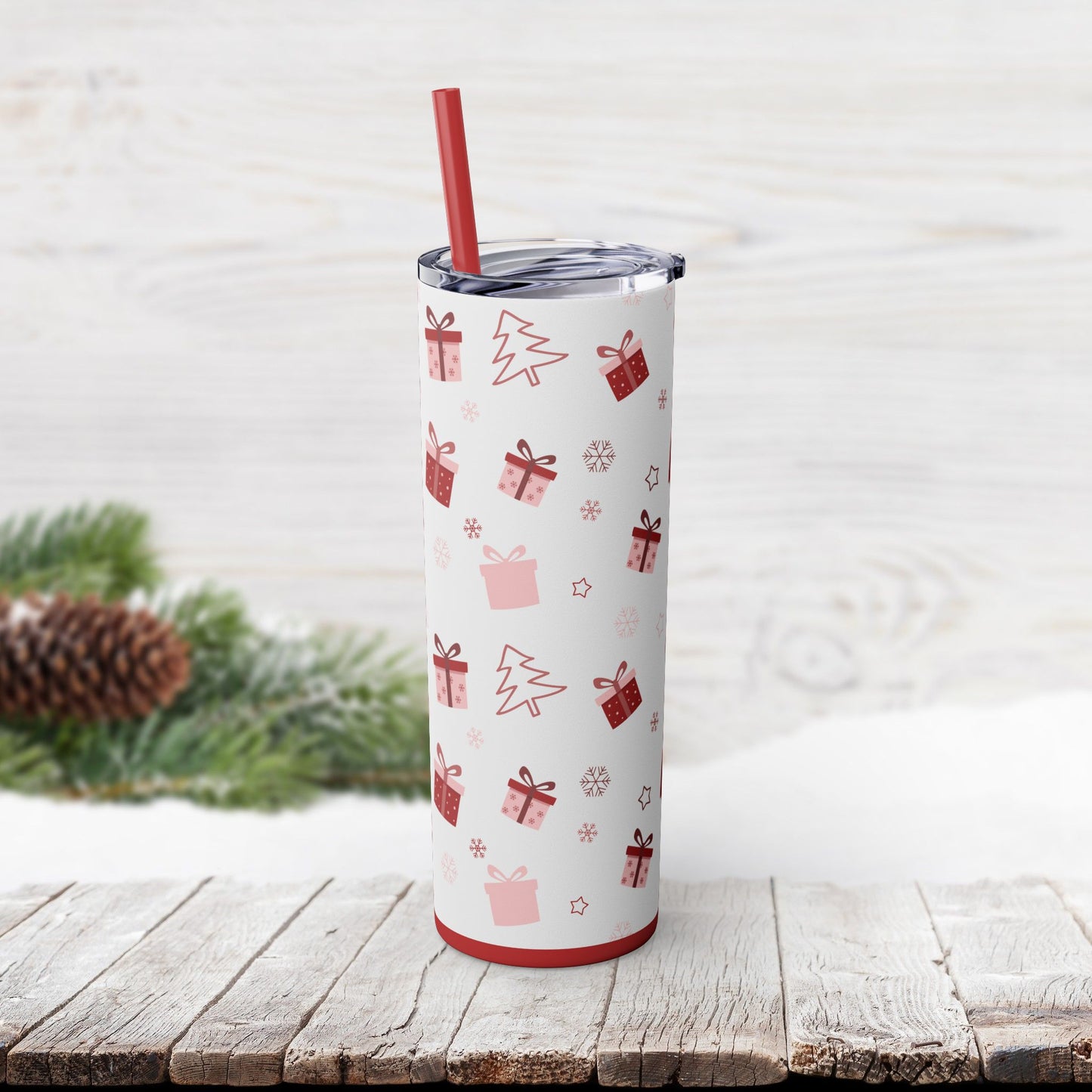 Skinny Tumbler with Straw, 20oz - Whimsy Presents