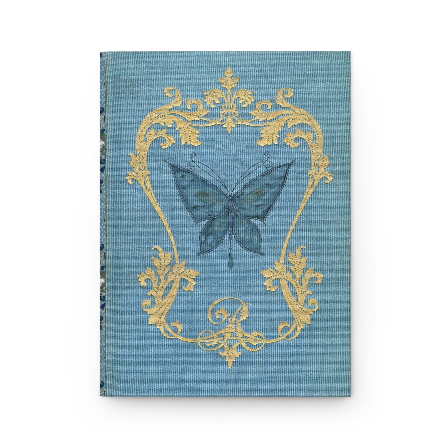 Blue Butterfly Hardcover Lined Journal