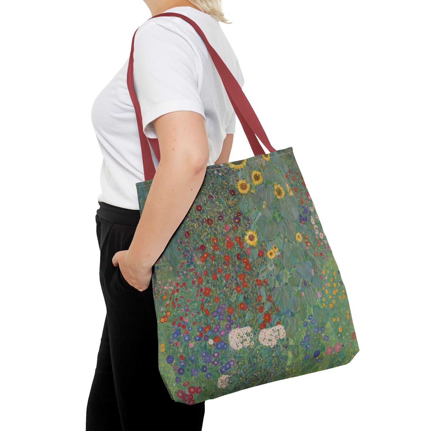 Klimt’s “Farm Garden with Sunflowers” Tote Bag