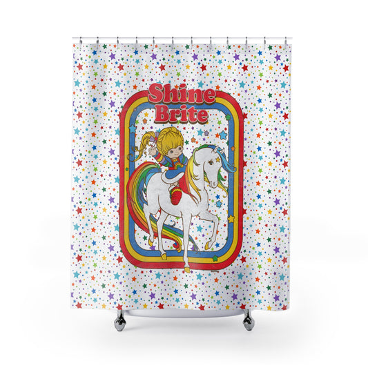 Shower Curtain - Retro Rainbow Brite