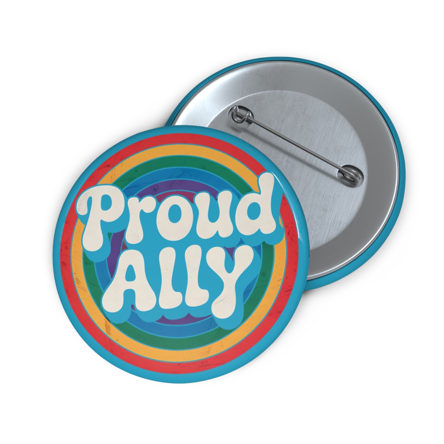 PROUD ALLY Statement Pin in purple