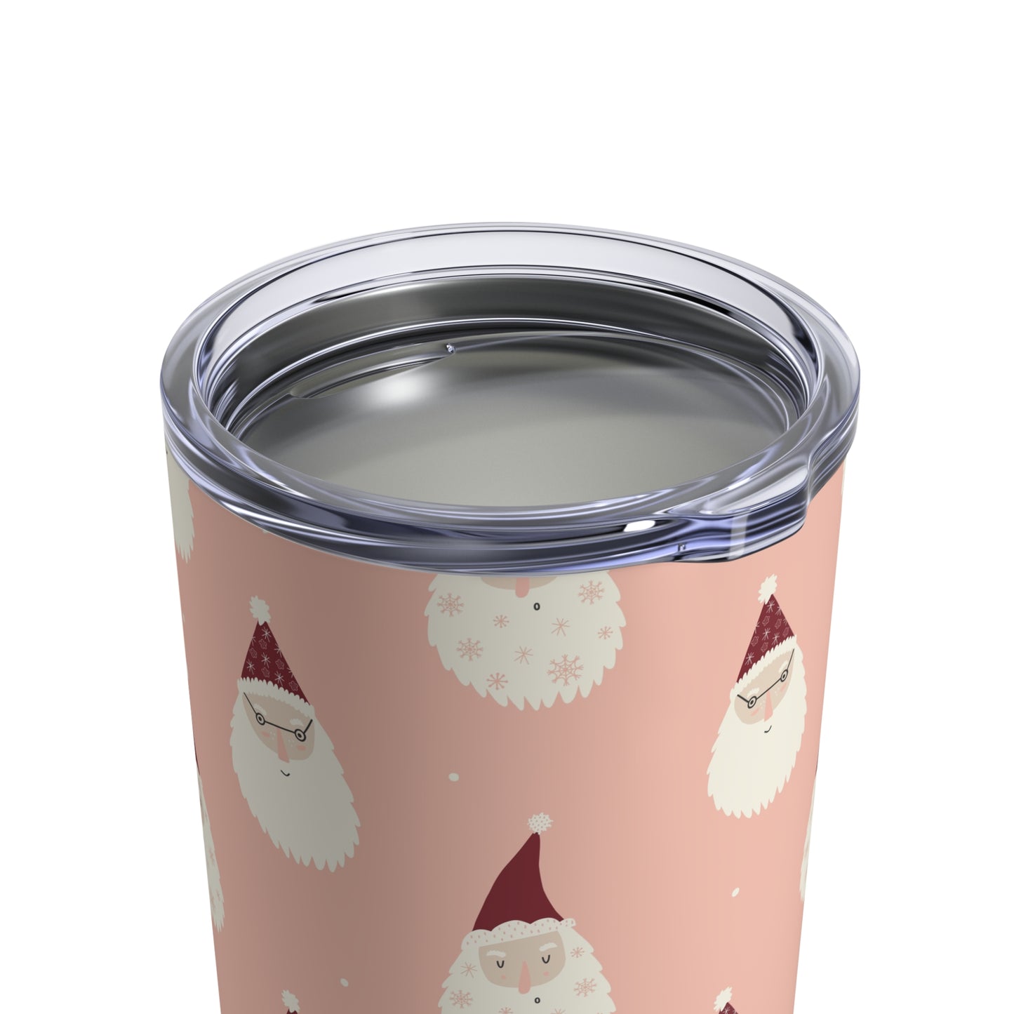 Rocks Tumbler, 10 oz - Pink Santa