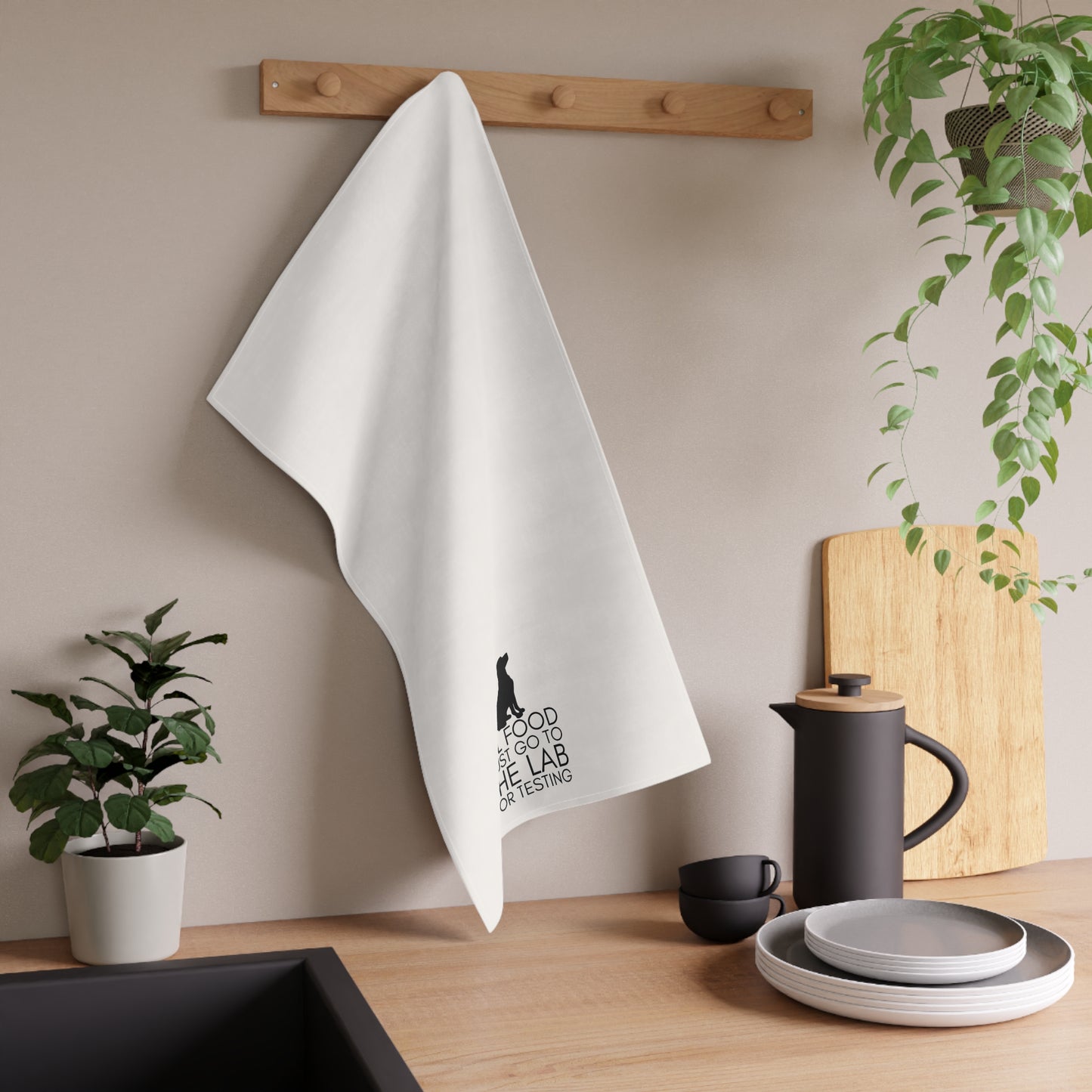 “All Food Must Go to the Lab for Testing” Tea Towel