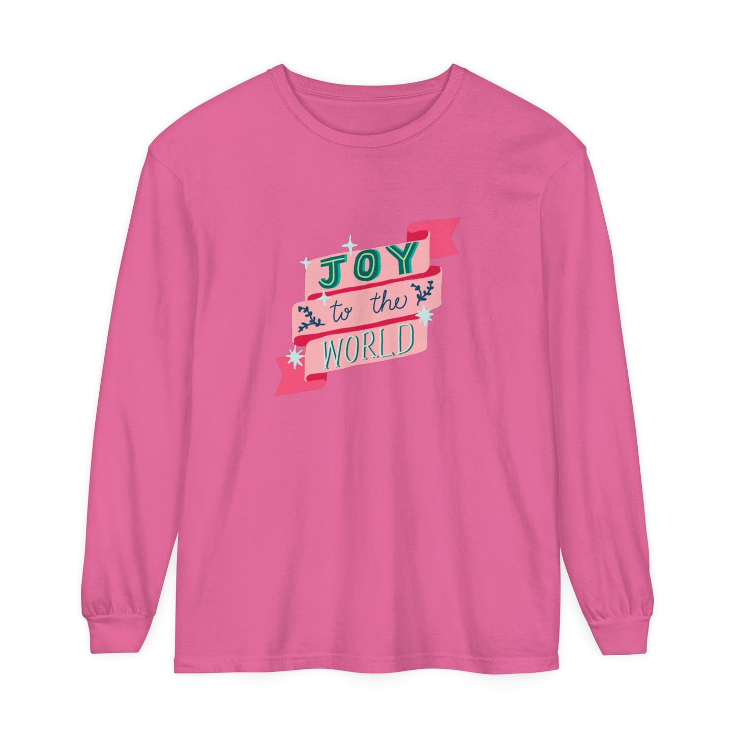 Candy Christmas “Joy to the World” Unisex Long Sleeve Tee