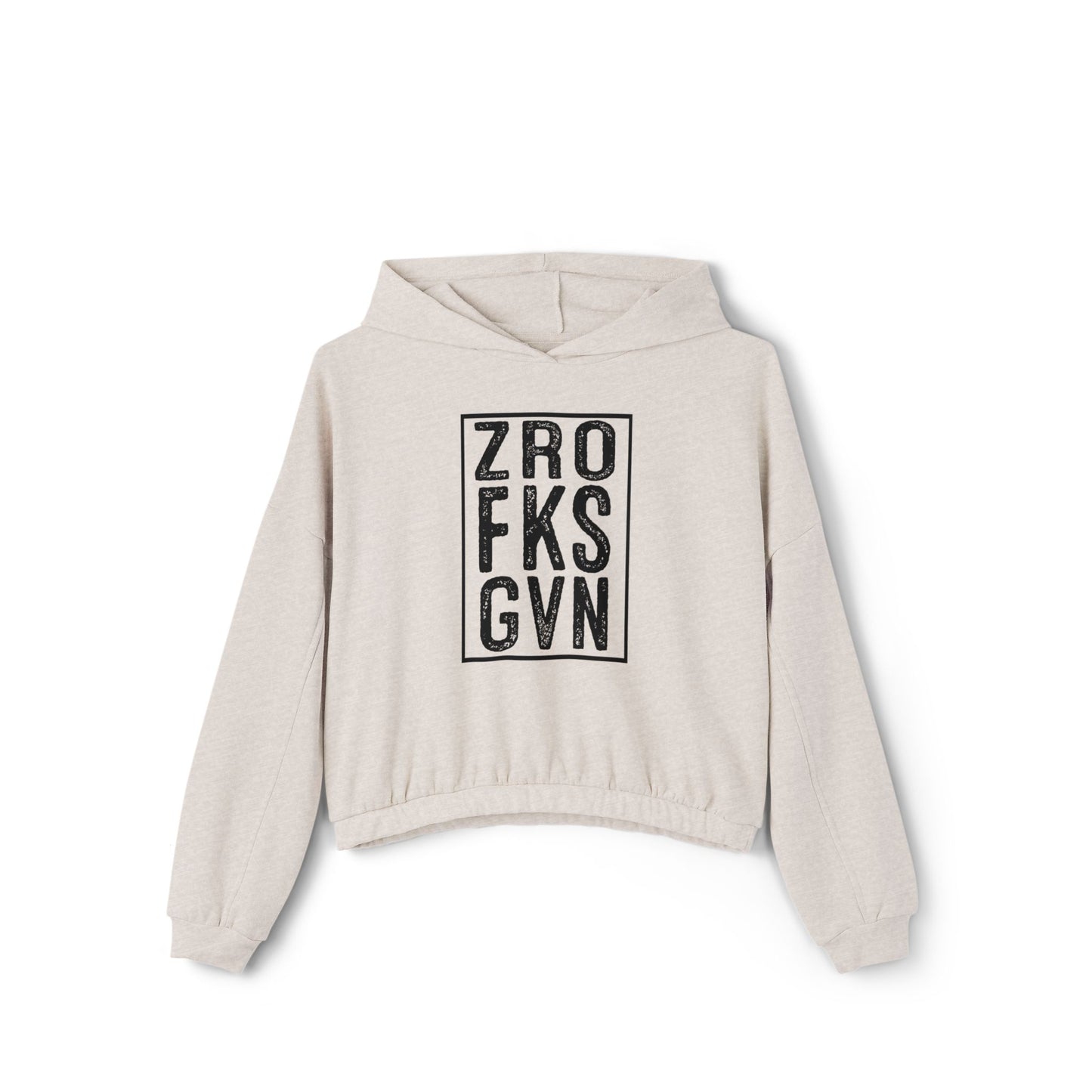 ‘ZRO FKS GVN’ Cropped Sweatshirt