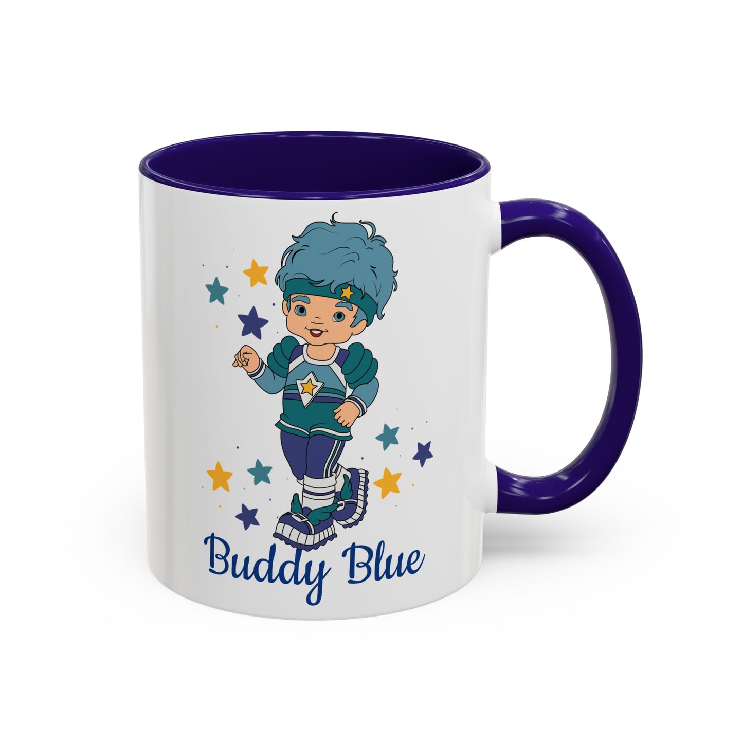 Rainbow Brite Color Kids Ceramic Mug - Buddy Blue, 11oz/15oz