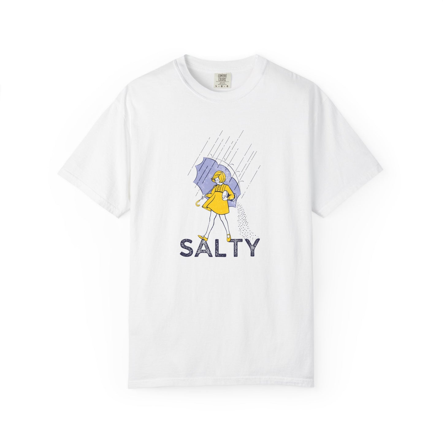 Salty Rain Girl T-Shirt — Funny Retro Illustration Tee