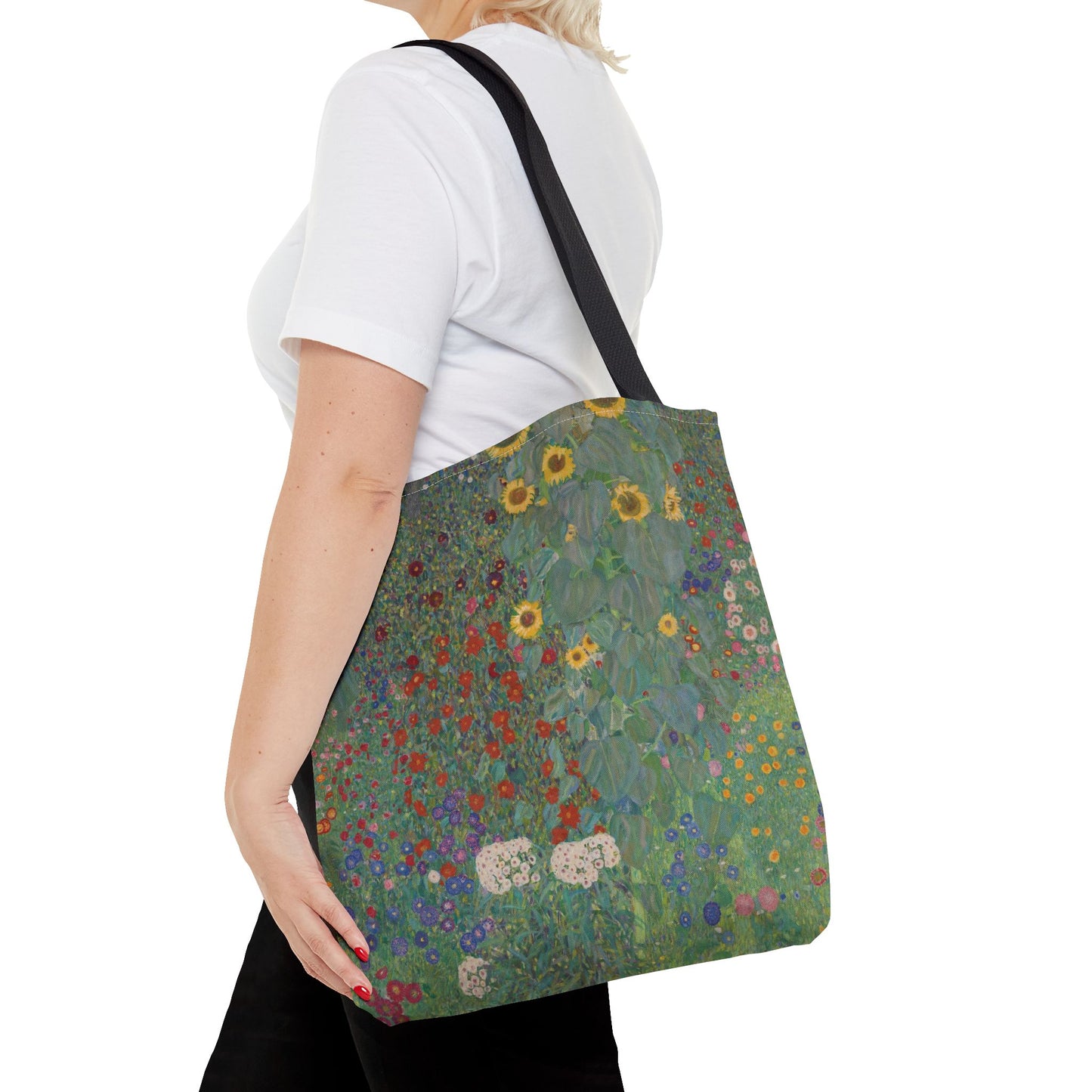 Klimt’s “Farm Garden with Sunflowers” Tote Bag