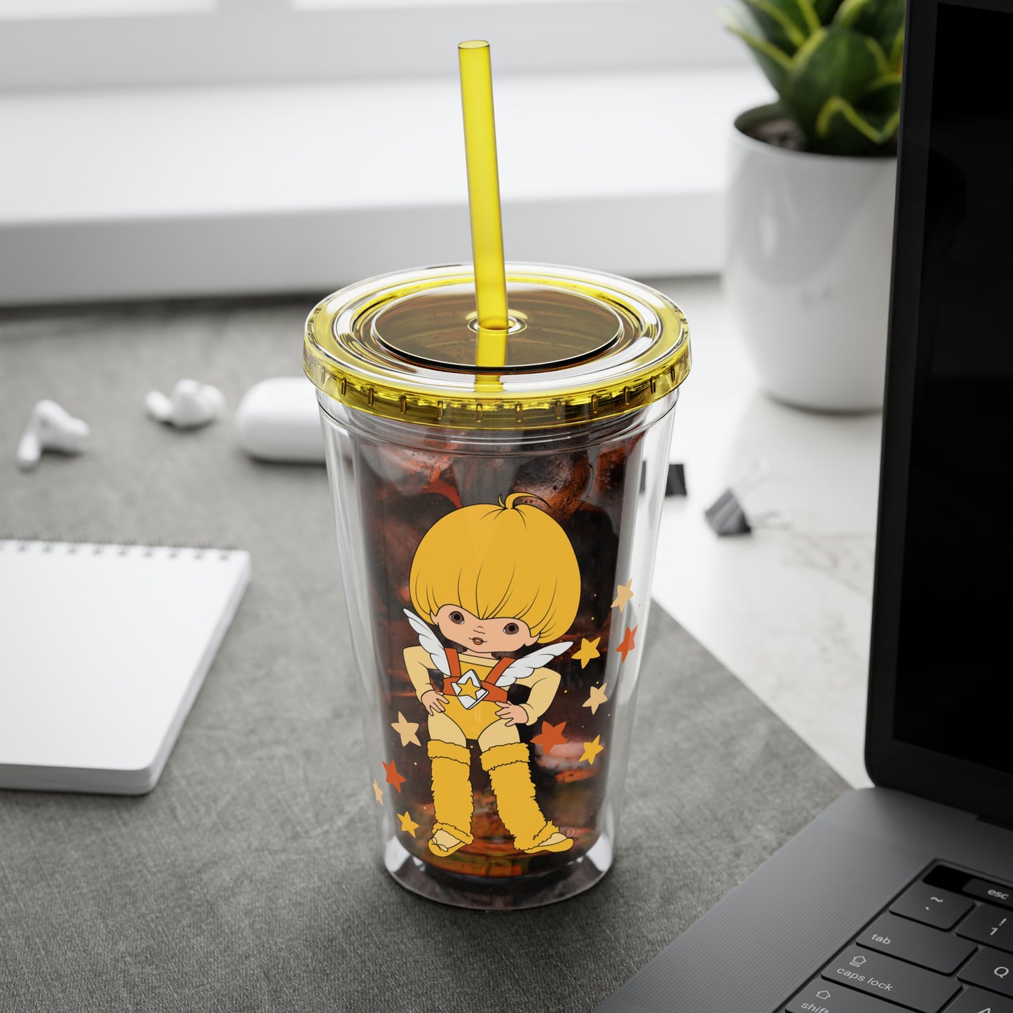 Rainbow Brite 16oz Acrylic Tumbler featuring Canary Yellow